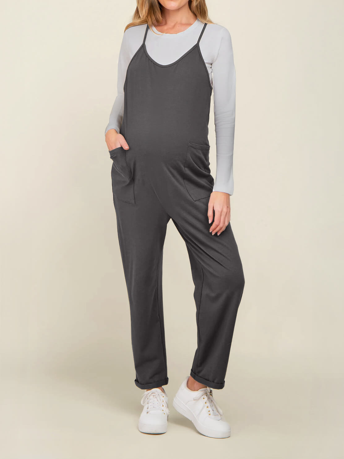 Baby Bump Oversized Jumpsuit - Maternity & Postpartum