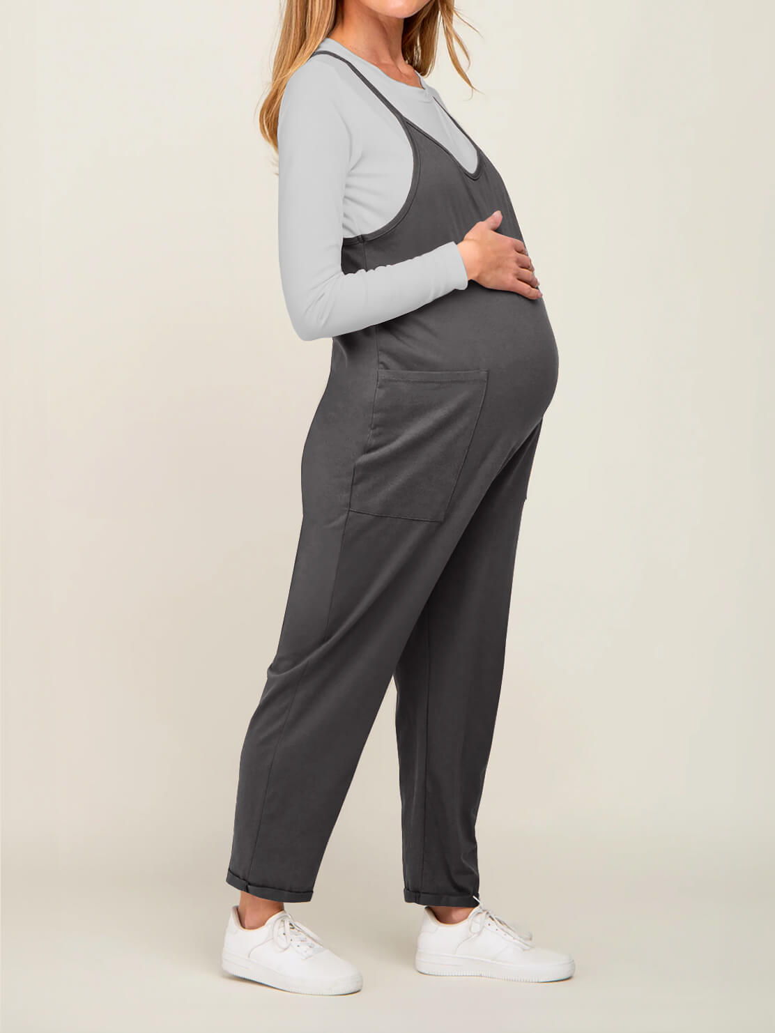 Baby Bump Oversized Jumpsuit - Maternity & Postpartum